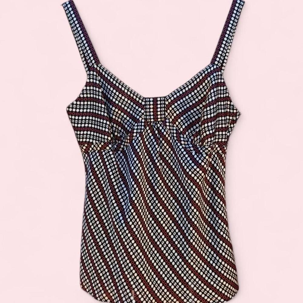 Geometric polka dot sweetheart cami